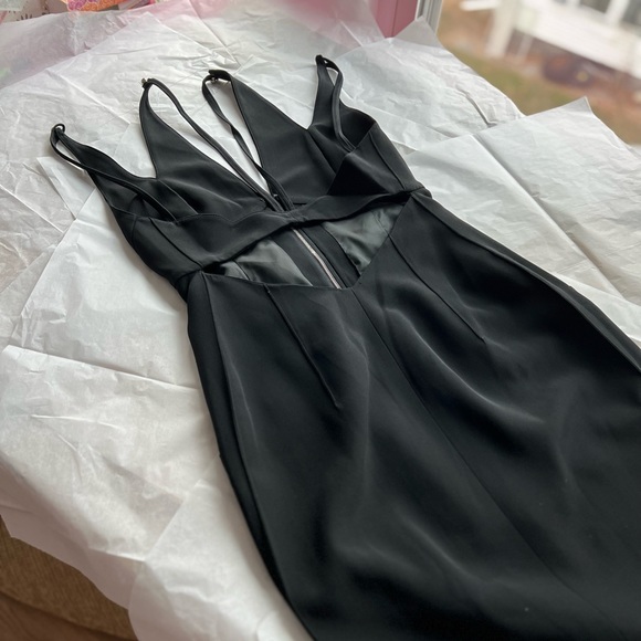 ❤️HP❤️EUC VTG 90s FENDI low back deep v black midi dress - Picture 12 of 13